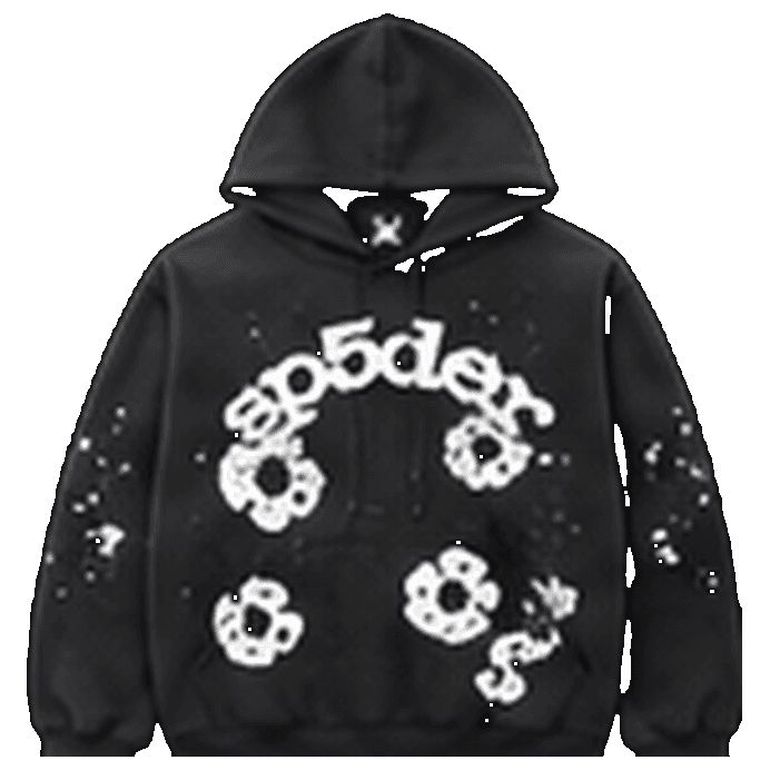 SP5DER Charcoal Floral Hoodie
