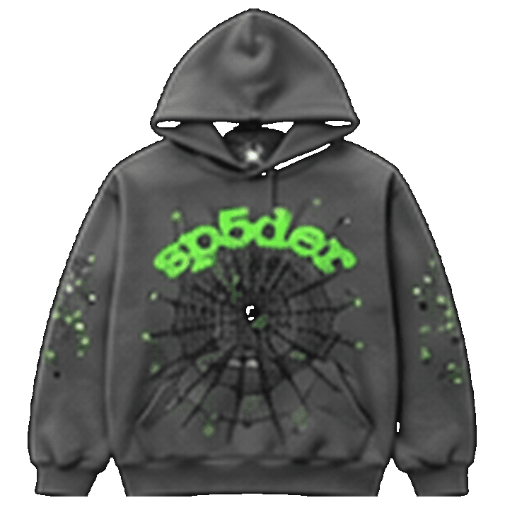 SP5DER Grey Green Hoodie