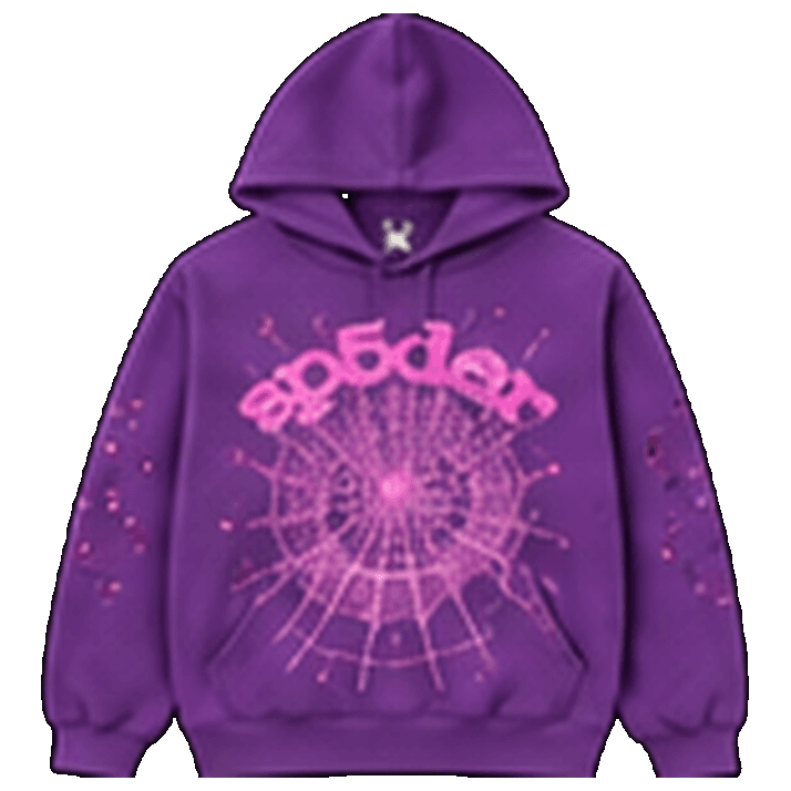 SP5DER Purple Web Hoodie